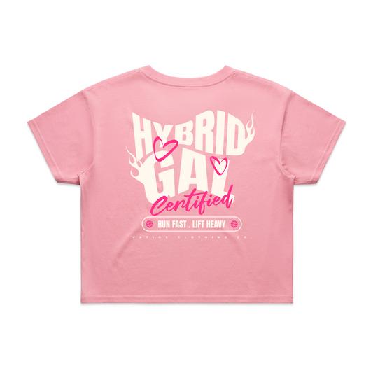 Womens Hybrid Gal Crop Tee - Black