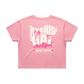 Womens Hybrid Gal Crop Tee - Black