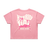 Womens Hybrid Gal Crop Tee - Rose Pink