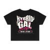 Womens Hybrid Gal Crop Tee - Black