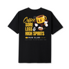 Unisex Coffee Sore Legs High Spirits Cotton Tee