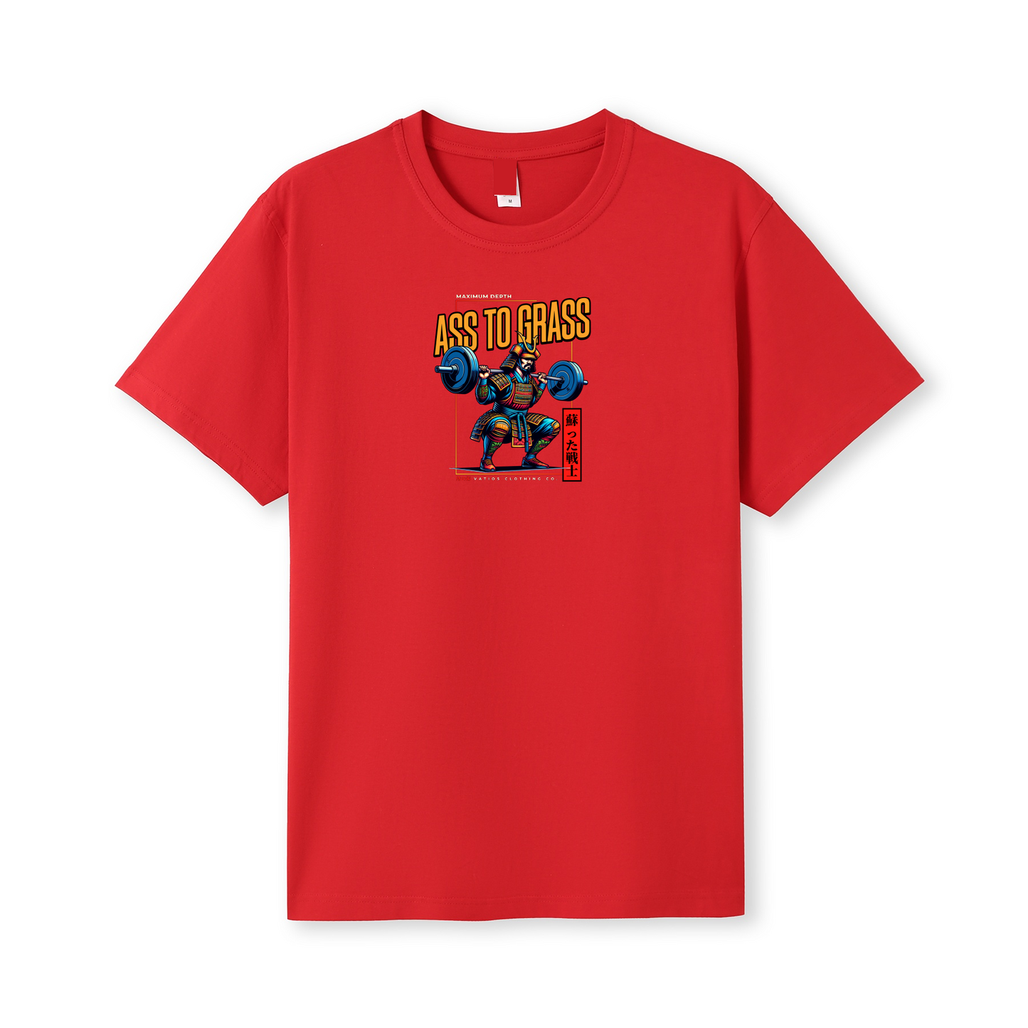 Unisex Samurai Ass to Grass Cotton Tee - Black